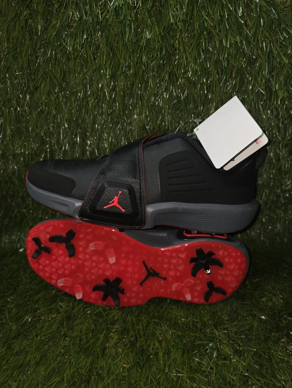 Nike Air Jordan Rev Golf Shoes Black Grey Infrared FV6338-001. Size 7